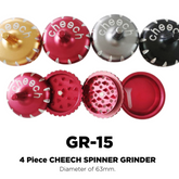 Cheech 4-Piece Spinner Grinder 63mm (GR-15)
